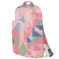 Background Geometric Triangle Double Compartment Backpack by uniart180623