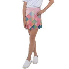 Background Geometric Triangle Kids  Tennis Skirt by uniart180623