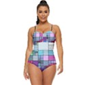 To Dye Abstract Visualization Retro Full Coverage Swimsuit View1