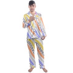 Background Abstract Wallpaper Men s Long Sleeve Satin Pajamas Set