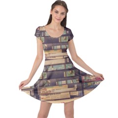 Books Antique Worn Spent Romance Cap Sleeve Dress by uniart180623