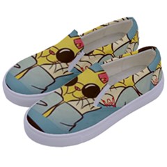 Loading Cat Cute Cuddly Animal Sweet Plush Kids  Canvas Slip Ons by uniart180623