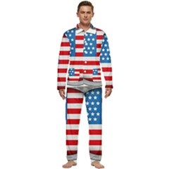 United Of America Usa Flag Men s Long Sleeve Velvet Pocket Pajamas Set by Celenk