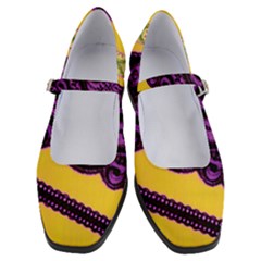  Women s Mary Jane Shoes W/ Yellow & Lace by VIBRANT