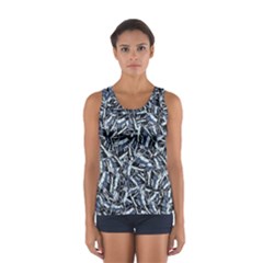 Cobalt Kaleidoscope Print Pattern Design Sport Tank Top  by dflcprintsclothing