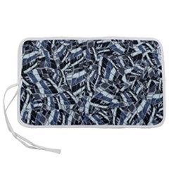 Cobalt Kaleidoscope Print Pattern Design Pen Storage Case (l) by dflcprintsclothing