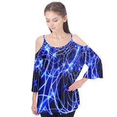 Lines Flash Light Mystical Fantasy Flutter Sleeve Tee 