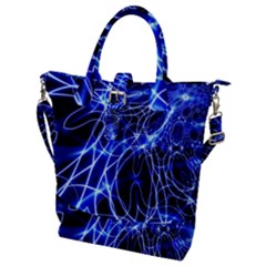 Lines Flash Light Mystical Fantasy Buckle Top Tote Bag by Dutashop