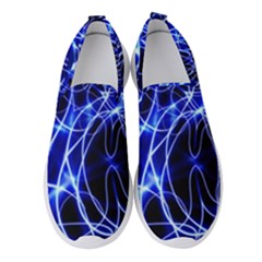 Lines Flash Light Mystical Fantasy Women s Slip On Sneakers