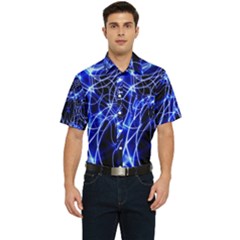 Lines Flash Light Mystical Fantasy Men s Short Sleeve Pocket Shirt  by Dutashop