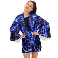 Lines Flash Light Mystical Fantasy Long Sleeve Kimono by Dutashop