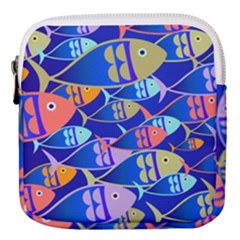 Sea Fish Illustrations Mini Square Pouch