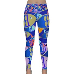 Sea Fish Illustrations Lightweight Velour Classic Yoga Leggings by Mariart