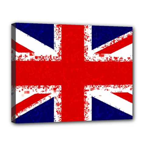 Union Jack London Flag Uk Canvas 14  X 11  (stretched) by Celenk