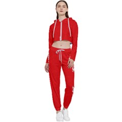 Union Jack London Flag Uk Cropped Zip Up Lounge Set