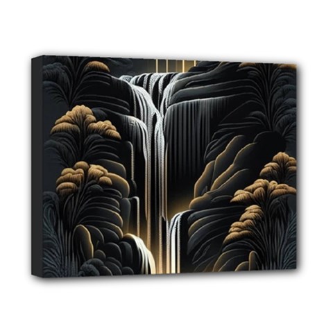 Waterfall Water Nature Springs Canvas 10  X 8  (stretched) by Simbadda