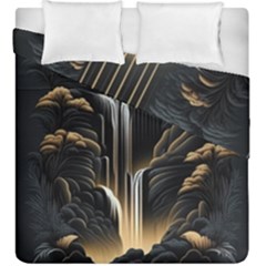 Waterfall Water Nature Springs Duvet Cover Double Side (king Size) by Simbadda