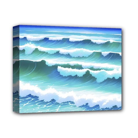 Ocean Sea Waves Beach Deluxe Canvas 14  x 11  (Stretched)