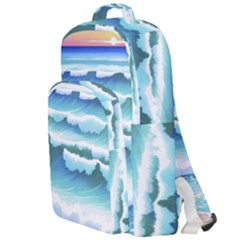 Ocean Sea Waves Beach Double Compartment Backpack