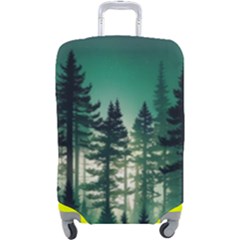 Magic Pine Forest Night Landscape Luggage Cover (large)