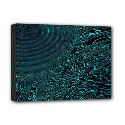 Wave Circle Ring Water Deluxe Canvas 16  x 12  (Stretched) 