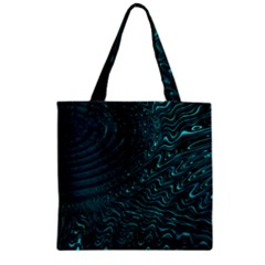 Wave Circle Ring Water Zipper Grocery Tote Bag