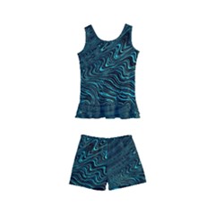 Wave Circle Ring Water Kids  Boyleg Swimsuit