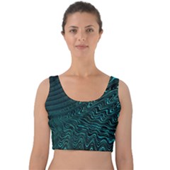 Wave Circle Ring Water Velvet Crop Top