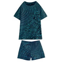 Wave Circle Ring Water Kids  Swim Tee and Shorts Set