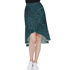 Wave Circle Ring Water Frill Hi Low Chiffon Skirt