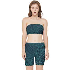 Wave Circle Ring Water Stretch Shorts and Tube Top Set