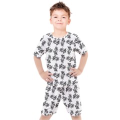 Alien Creatures Dance Pattern Kids  Tee And Shorts Set by dflcprintsclothing