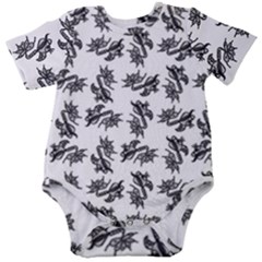 Alien Creatures Dance Pattern Baby Short Sleeve Bodysuit by dflcprintsclothing