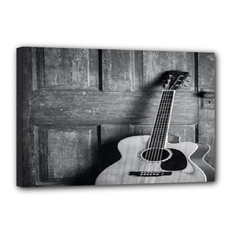 Acoustic Guitar Canvas 18  X 12  (stretched)