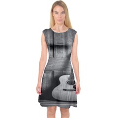 Acoustic Guitar Capsleeve Midi Dress by artworkshop