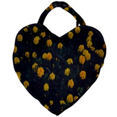 Bloomed Yellow Petaled Flower Plants Giant Heart Shaped Tote