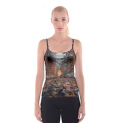 Breathe In Nature Background Spaghetti Strap Top by artworkshop