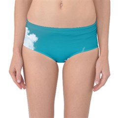 Clouds Hd Wallpaper Mid-waist Bikini Bottoms by artworkshop