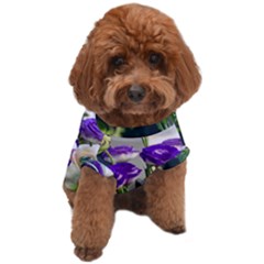 Cute Flower Wallpaper Dog T-shirt