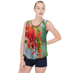Gathering Sping Flowers Wallpapers Bubble Hem Chiffon Tank Top by artworkshop