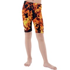 Live Coals Kids  Mid Length Swim Shorts by artworkshop