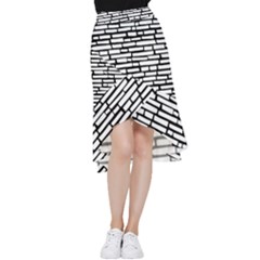 Cartoon Wall  Frill Hi Low Chiffon Skirt by ConteMonfrey