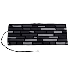 Black And Grey Wall Roll Up Canvas Pencil Holder (s) by ConteMonfrey