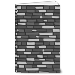 Black And Grey Wall 8  X 10  Softcover Notebook by ConteMonfrey