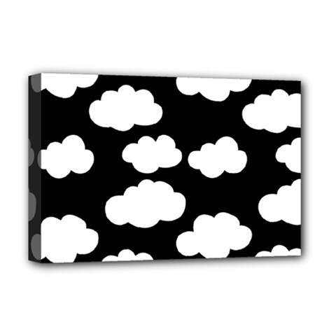 Bw Clouds Deluxe Canvas 18  X 12  (stretched) by ConteMonfrey