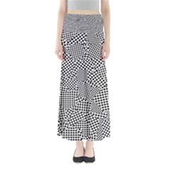 Geometric Noir Pattern Full Length Maxi Skirt by dflcprintsclothing