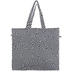 Geometric Noir Pattern Canvas Travel Bag