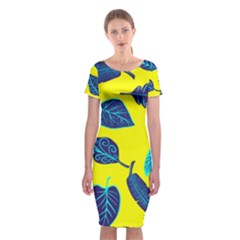 Sheets Pattern Picture Detail Classic Short Sleeve Midi Dress by Simbadda