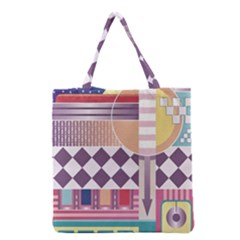 Abstract Shapes Colors Gradient Grocery Tote Bag by Simbadda
