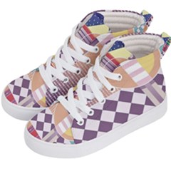 Abstract Shapes Colors Gradient Kids  Hi-top Skate Sneakers by Simbadda